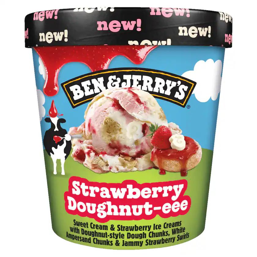 Ben & jerry’s strawberry doughnut-eee