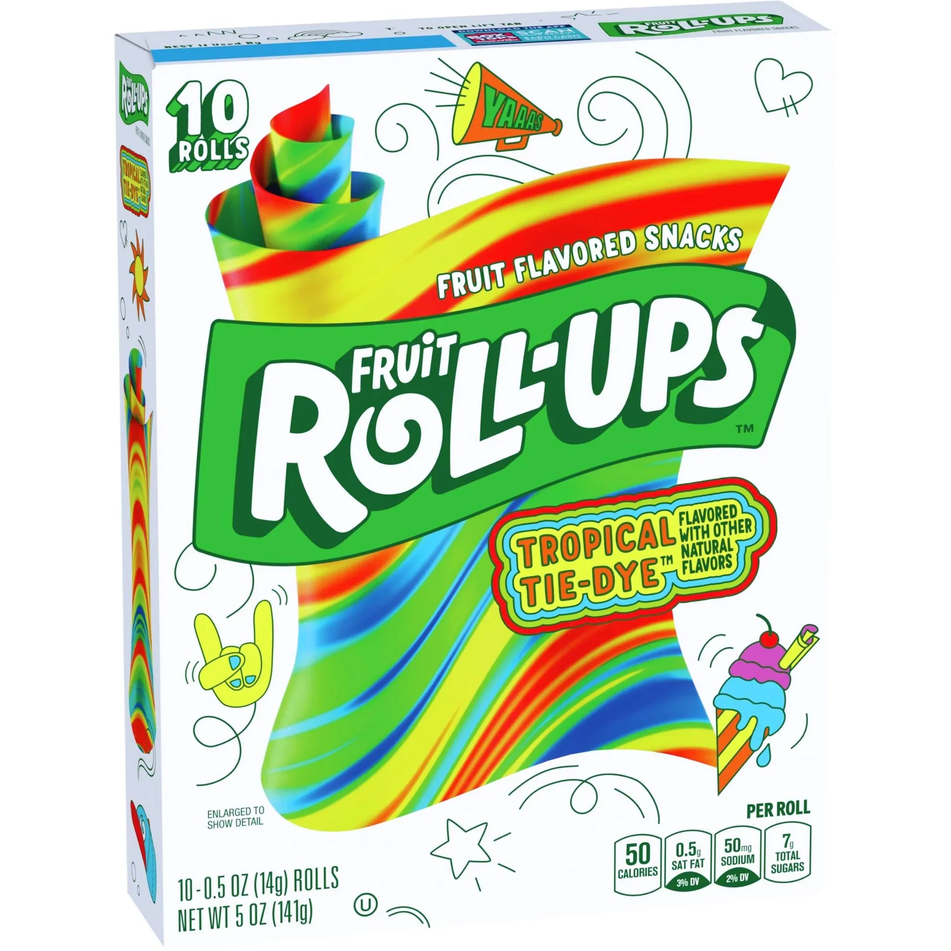 Betty Crocker Fruit Roll-Ups Tropical Tie-dye