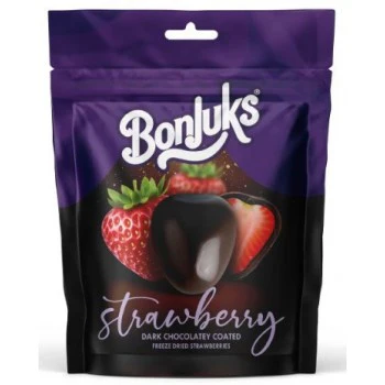 Bonjuks Strawberry Dark Chocolate Coated 80g