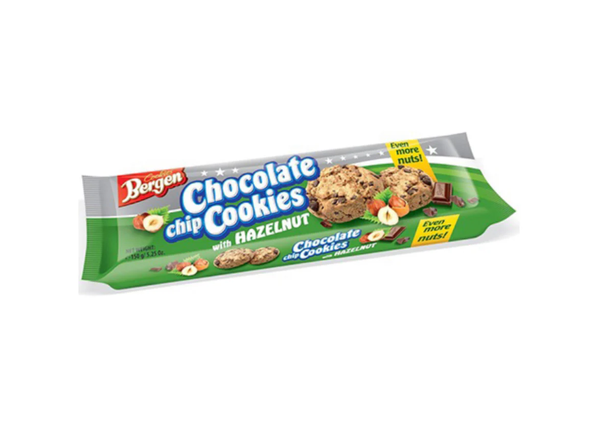Bergen Chocolate Chip Cookies Hazelnut 100g