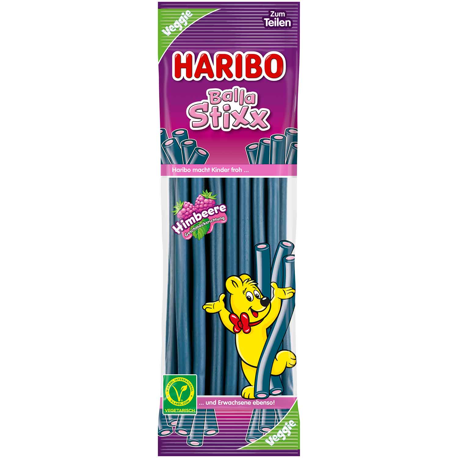Haribo Balla Stixx Framboos 200g