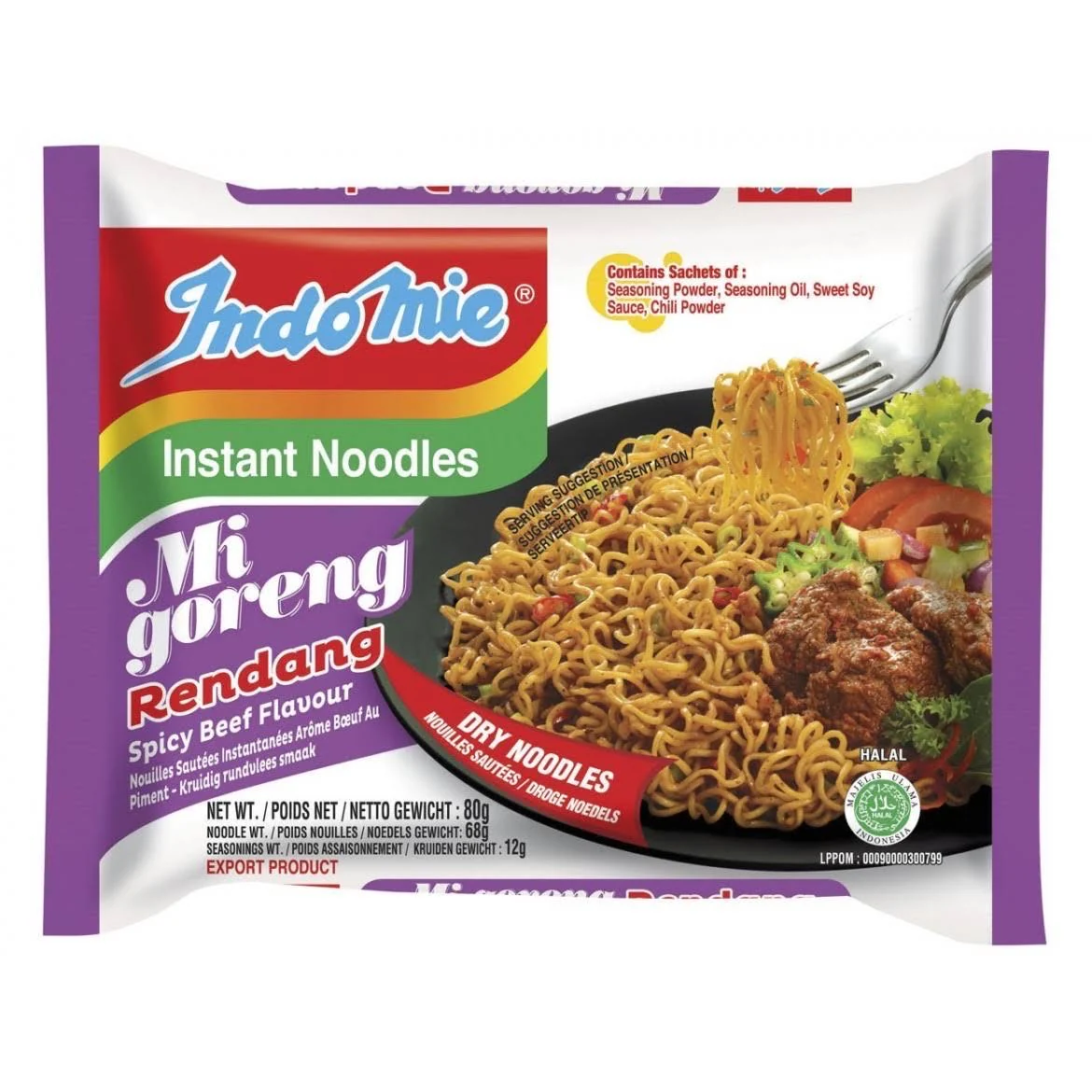 Indomie Noodles Spicy Beef 80g (Tht 09/09)