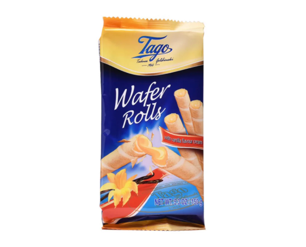 Tago Wafer Rolls Vanilla 150g