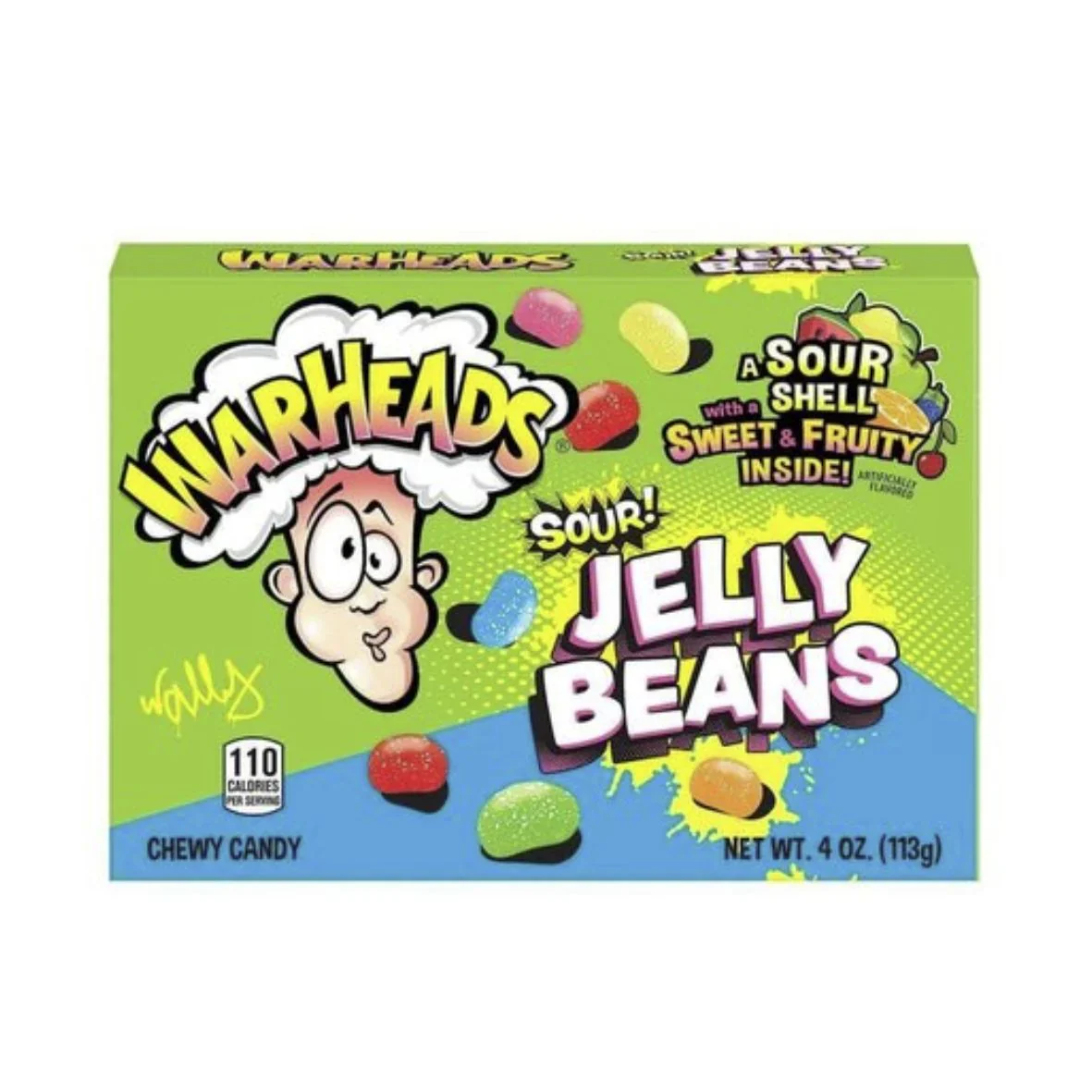 Warheads Sour Jelly Beans 113g